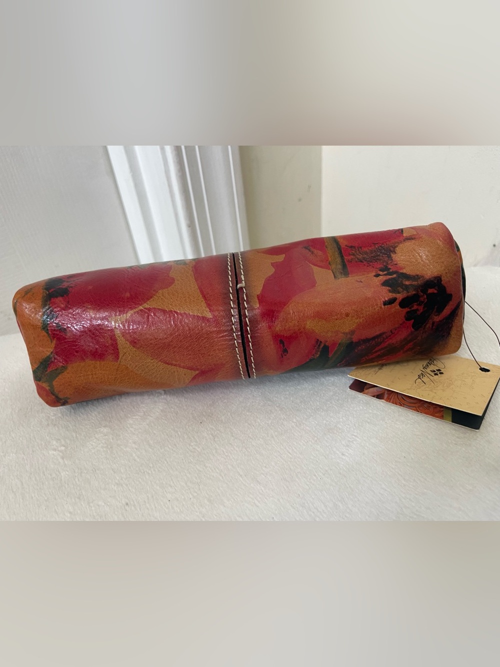 Patricia Nash Floral Leather Wristlet - Red, Orange, Green - Picture 5 of 9